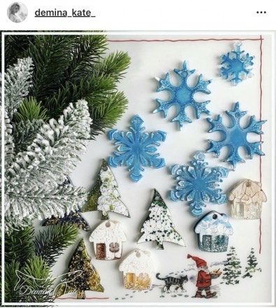 Молд №208 Big снежинка 