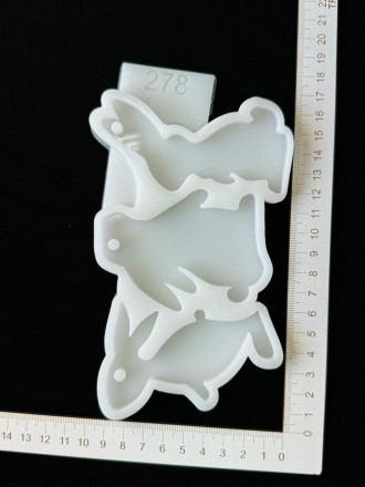 Молд №278 зайцы 3 шт 