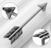 №50 Стрела серебро темное Ручка для подносов 1 шт №50 Стрела серебро темное Ручка для подносов 1 шт