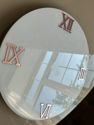 Розовые Зеркальные цифры Римские (4)  