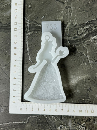 Молд №733 Принцесса с кристаллической юбкой 