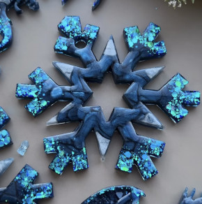 Молд №215 Big  снежинка 