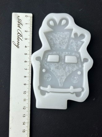 №144 Молд Машинка с подарками (crystal) №144 Молд Машинка с подарками (crystal)