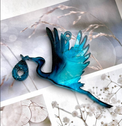 Молд №737 Аист (мешочек кристаллический) 