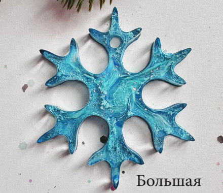 Молд  BIG снежинка 