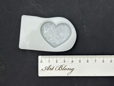 Молд №696 Сердце с окантовкой (crystal) 