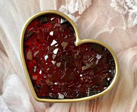 Молд №696 Сердце с окантовкой (crystal) 