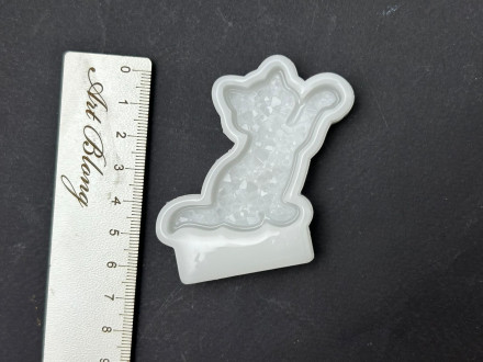 Молд №697 Котик с окантовкой (crystal) 