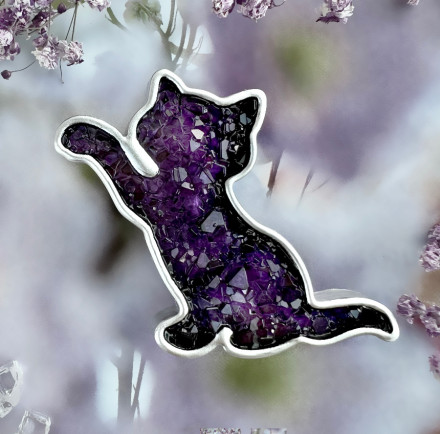 Молд №697 Котик с окантовкой (crystal) 