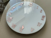 Розовые Зеркальные цифры Кошечки (12 цифр)   (размер считается от начала цифры до верхней части кошки, т.к. кошка и цифра это единое целое то есть это цифра, другие цифры без кошки ниже цифры с кошкой