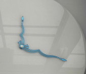 Зеркальные стрелки  "Thailand"    (Голубые) 