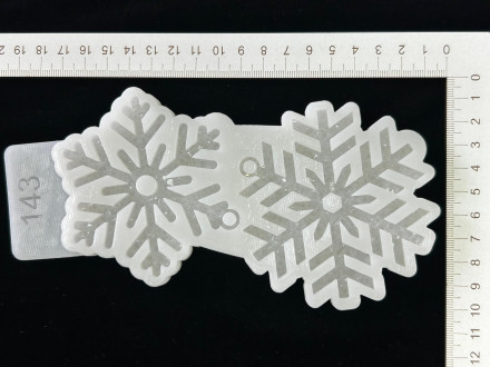 №143 Молд Снежинки кристал. 2 шт в одном молде 