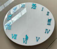 Зеркальные цифры Кошечки (12 цифр) голубой   (размер считается от начала цифры до верхней части кошки, т.к. кошка и цифра это единое целое то есть это цифра, другие цифры без кошки ниже цифры с кошкой 