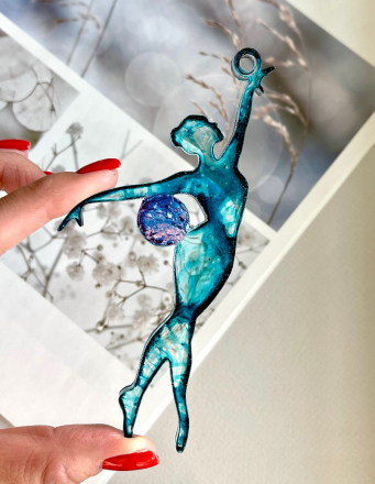 №739 Молд Гимнастка с кристаллическим мячом 