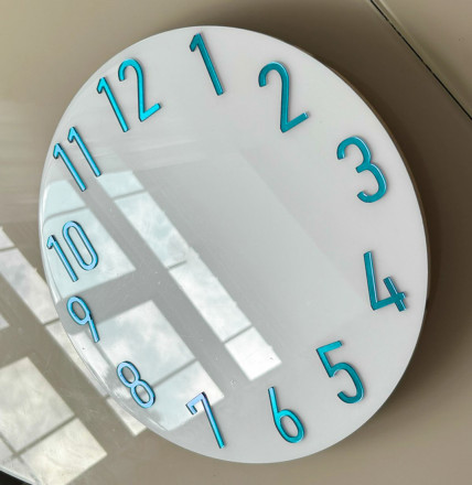 Зеркальные цифры Valencia (12) Голубой 