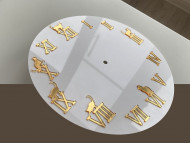 Зеркальные цифры Кошечки (12 цифр)  (размер считается от начала цифры до верхней части кошки, т.к. кошка и цифра это единое целое то есть это цифра, другие цифры без кошки ниже цифры с кошкой 