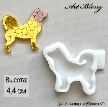 Молд №477 брошь Собака Молд №477 брошь Собака