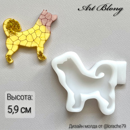 Молд №477 брошь Собака Молд №477 брошь Собака