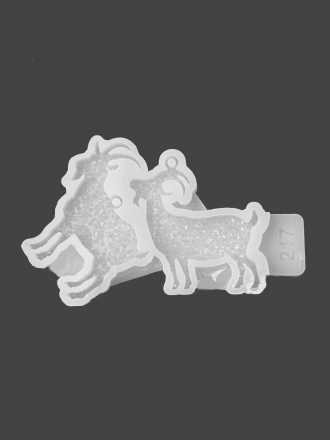 №217 Молд Коза  кристаллические  2 шт в молде 