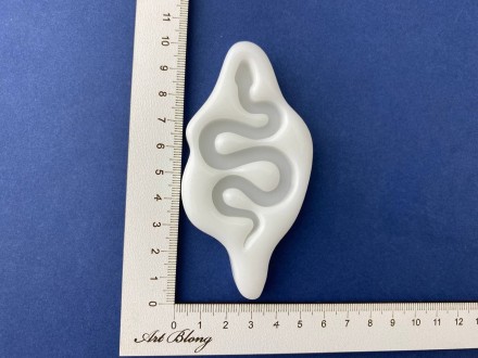 Молд №606 Змея (брошь) змейка 