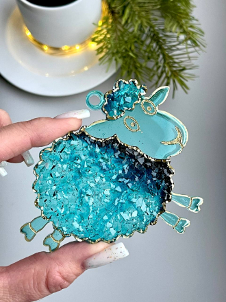 №178 Молд Овечки кристаллические 3 шт в молде 