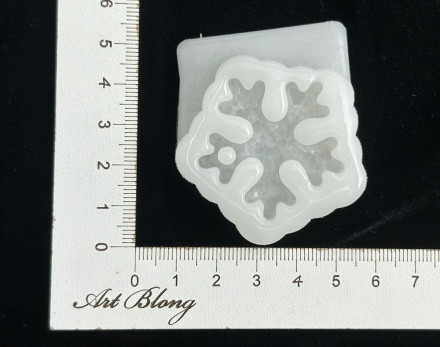 Молд №А-3 Мини снежинка 3,6 см (с эффектом кристалл)   