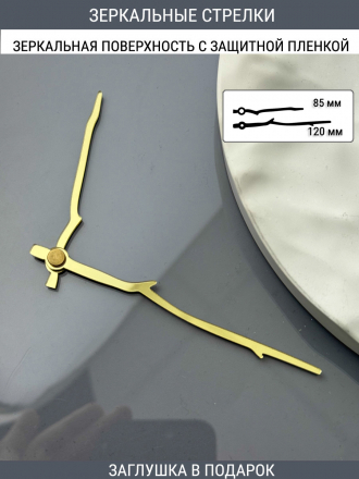 Набор для часов цифры стрелки деления золото (комп 106,120,131,ЗАГЛУШКА,золото)