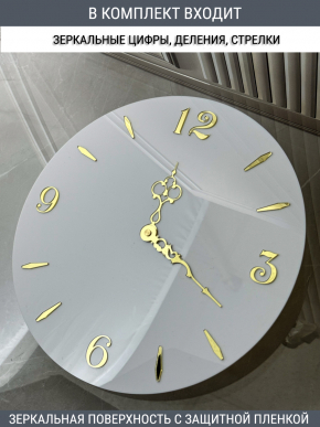 Набор для часов цифры стрелки деления золото (комп 104,121,133,ЗАГЛУШКА,золото)