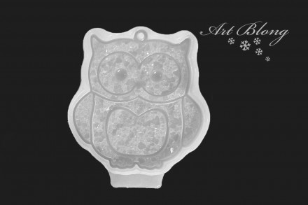 №165 Молд сова хрустальная 
