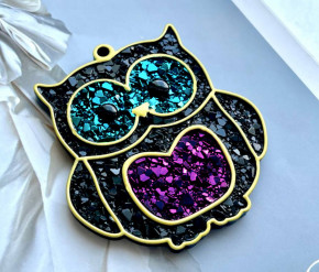 №165 Молд сова хрустальная 