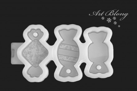 Молд №180 Конфеты кристаллические и плоские 