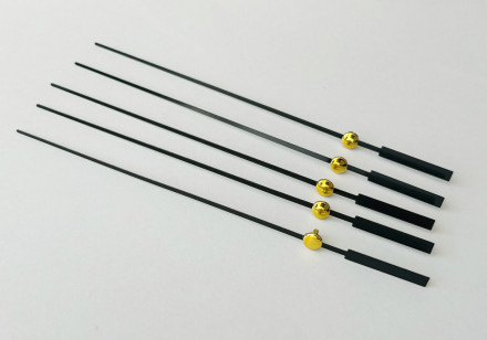 №708 Секундная стрелка (Черная с золотой заглушкой) 5 шт комплект 