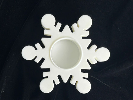 №197 Снежинка (подсвечник) матовая для гипса 
