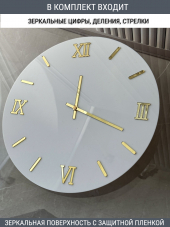 Набор для часов цифры стрелки деления золото (комп 103,123,131,ЗАГЛУШКА,золото)