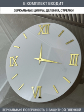 Набор для часов цифры стрелки деления золото (комп 105,123,130-4см,ЗАГЛУШКА,золото)