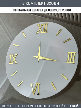 Набор для часов цифры стрелки деления золото (комп 105,123,130-4см,ЗАГЛУШКА,золото)