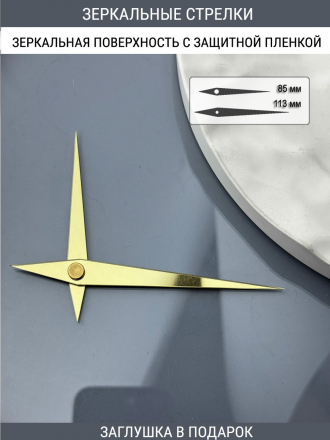 Набор для часов цифры стрелки деления золото (комп 105,123,130-4см,ЗАГЛУШКА,золото)