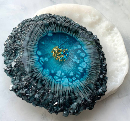 №807 Coaster with crystal edge (Mold)