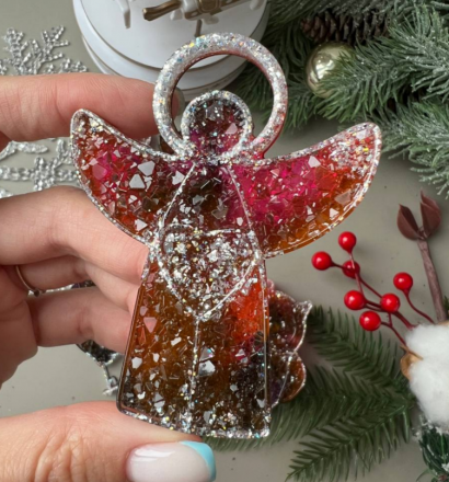 №162 Молд Ангел с кантиком кристал.