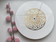 №32  Mirror insert for clock gold (17 cm) Зеркальная вставка