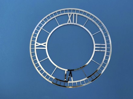 №34 Зеркальный циферблат для часов серебро