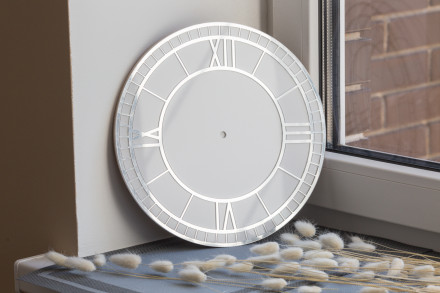 №34 Зеркальный циферблат для часов серебро