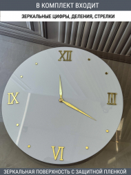 Набор для часов цифры стрелки деления золото (комп 102,122,131,ЗАГЛУШКА,золото)