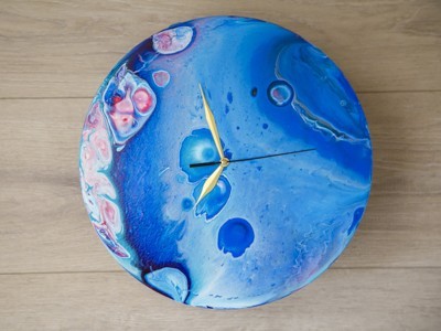 Fluid Art набор №7  Холст 30х30 2шт + часы