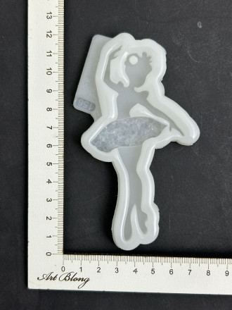 №156 Молд балерина с кристаллической пачкой  (crystal)   