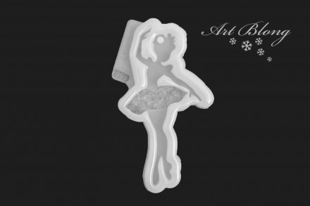№156 Молд балерина с кристаллической пачкой  (crystal)   