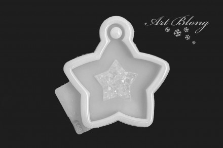 Молд №159 Звездочка (центр кристаллы )  (crystal)   