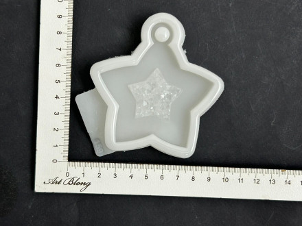 Молд №159 Звездочка (центр кристаллы )  (crystal)   