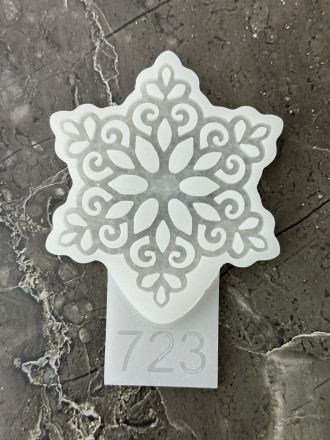 №723 Молд Снежинка с кристаллами 