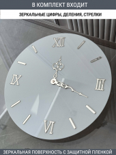 Набор для часов цифры стрелки деления серебро (комп 204,223,231,ЗАГЛУШКА,серебро)